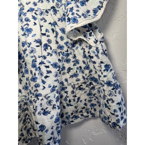 Jessica‎ Simpson girls floral ruffle babydoll blouse 6X ethereal cottagecore - Picture 5 of 5